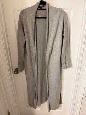 Banana Republic long gray cardigan duster sweater size medium